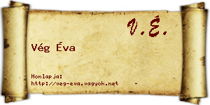 Vég Éva névjegykártya